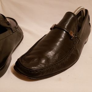Bruno Magli Pagello Soft Leather Mens Loafers Black Sz 10.5